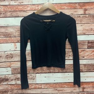 Black cris-cross Hollister long sleeve
